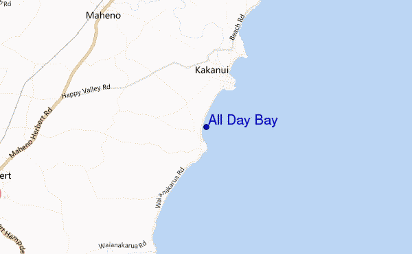 mapa de localização de All Day Bay