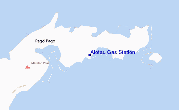 mapa de localização de Alofau Gas Station
