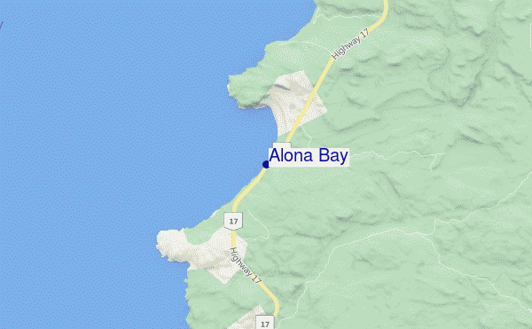 mapa de localização de Alona Bay