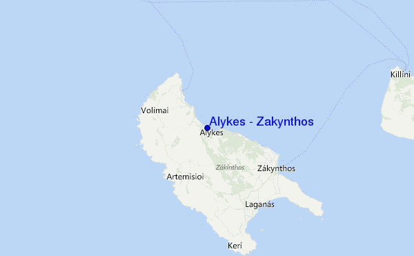 Alykes - Zakynthos Location Map