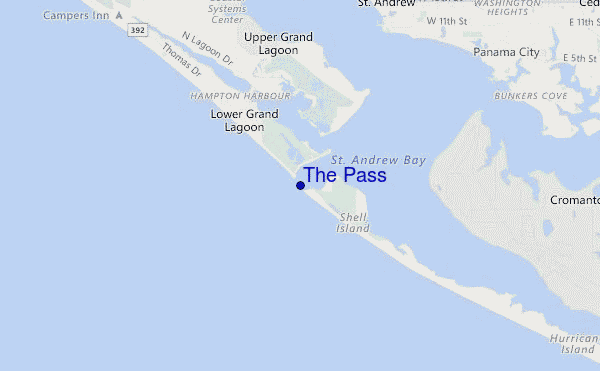 mapa de localização de The Pass