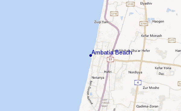 mapa de localização de Ambatia Beach