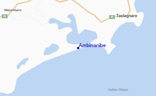 mapa de localização de Ambinanibe