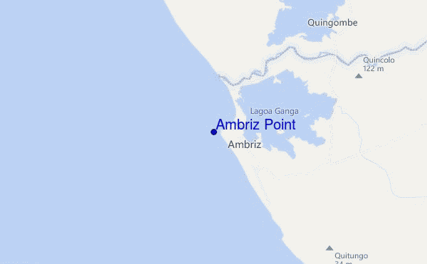 mapa de localização de Ambriz Point