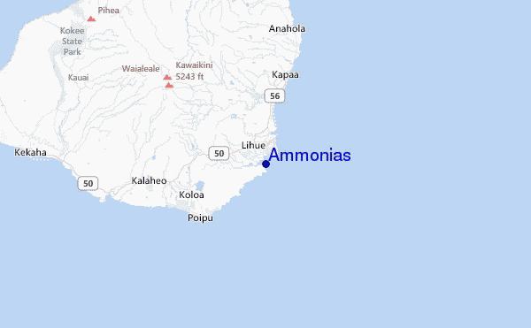 Ammonias Location Map