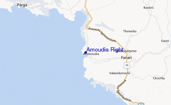 mapa de localização de Amoudia Right