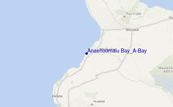 Anaehoomalu Bay_A-Bay Location Map