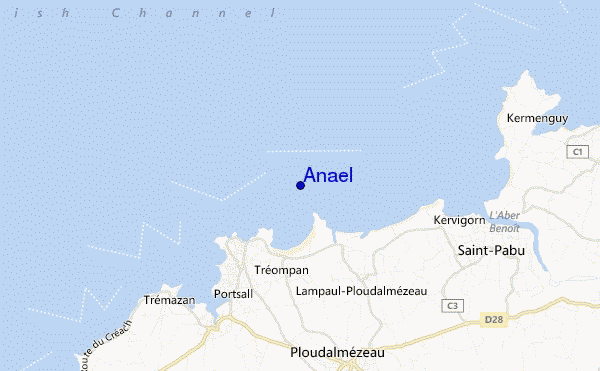mapa de localização de Anael