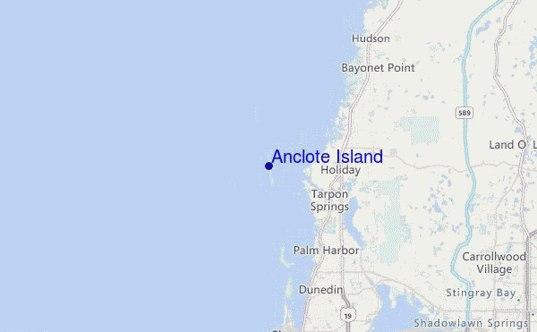 Anclote Island Location Map