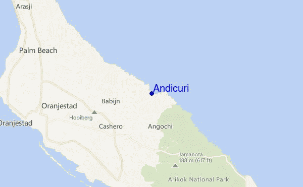 mapa de localização de Andicuri
