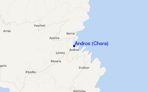 mapa de localização de Andros (Chora)