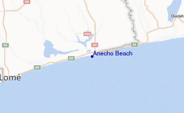 Anecho Beach Location Map