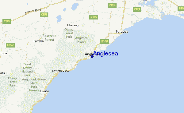 Anglesea Location Map