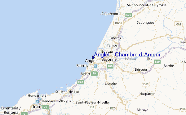 Anglet - Chambre d'Amour Location Map