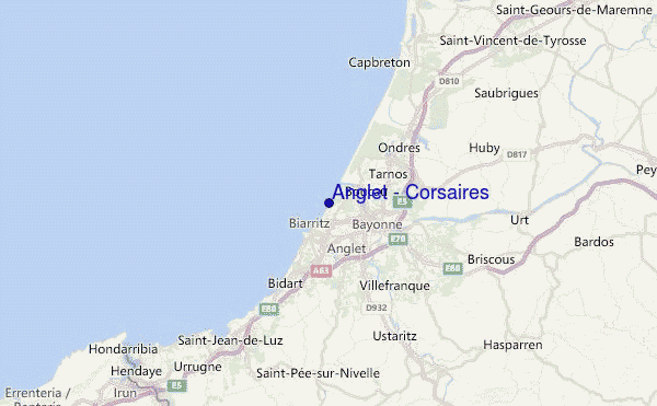 Anglet - Corsaires Location Map