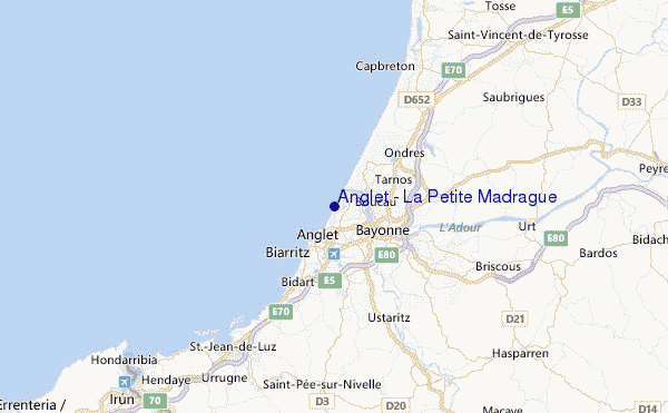 Anglet - La Petite Madrague Location Map