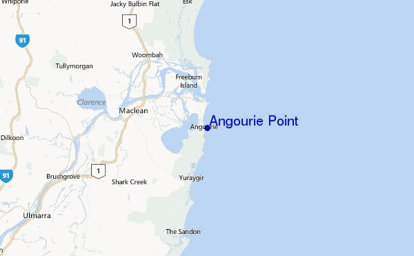 Angourie Point Location Map