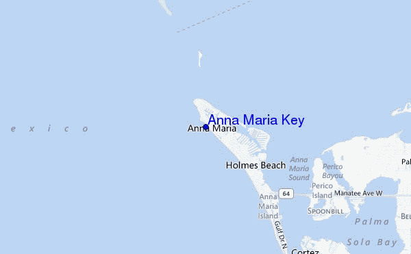 mapa de localização de Anna Maria Key