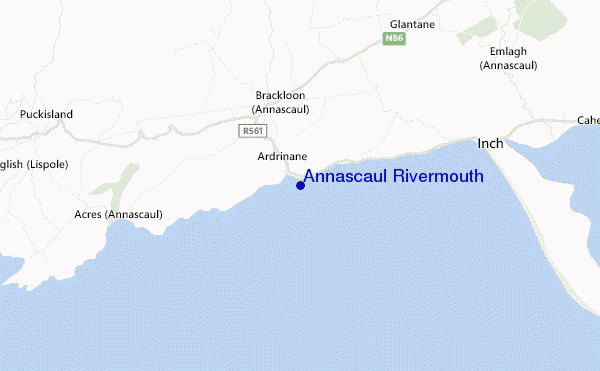 mapa de localização de Annascaul Rivermouth