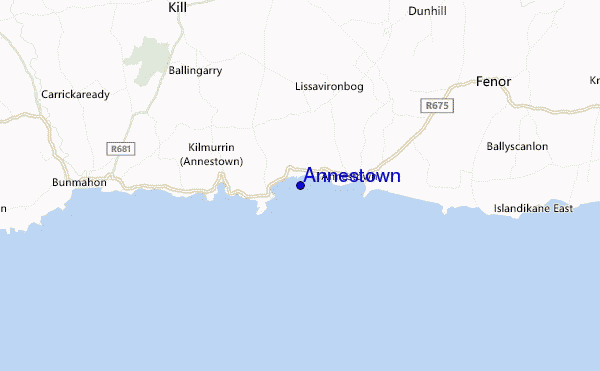 mapa de localização de Annestown