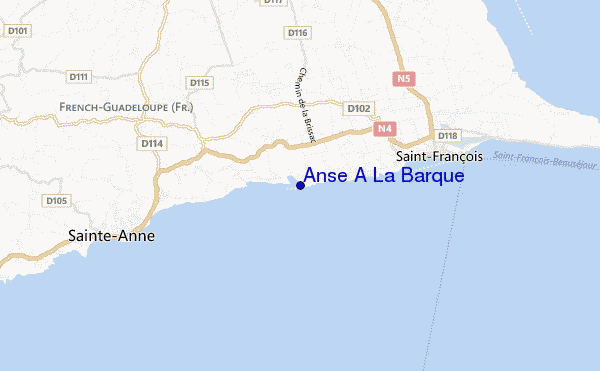 mapa de localização de Anse A La Barque