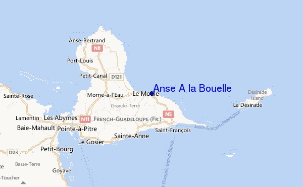 Anse A la Bouelle Location Map
