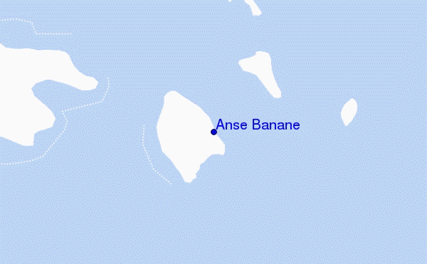 mapa de localização de Anse Banane