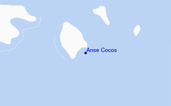 mapa de localização de Anse Cocos