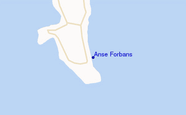 mapa de localização de Anse Forbans