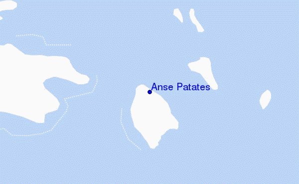 mapa de localização de Anse Patates