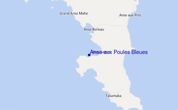 mapa de localização de Anse aux Poules Bleues