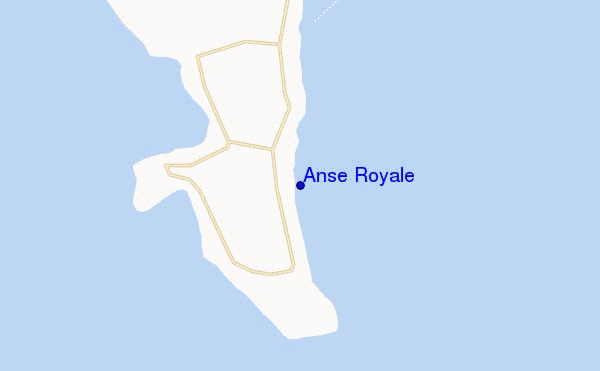 mapa de localização de Anse Royale