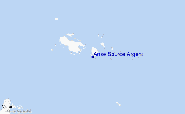 Anse Source Argent Location Map