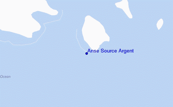 mapa de localização de Anse Source Argent