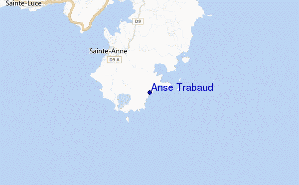mapa de localização de Anse Trabaud