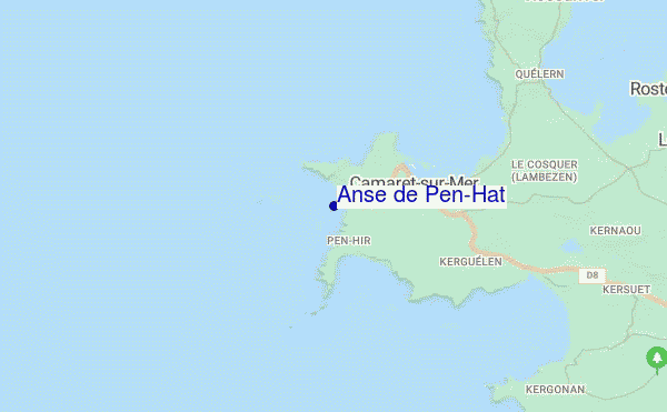 mapa de localização de Anse de Pen-Hat