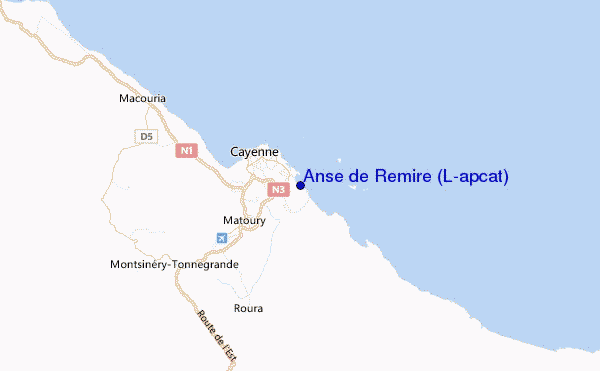 Anse de Rémire (L'apcat) Location Map