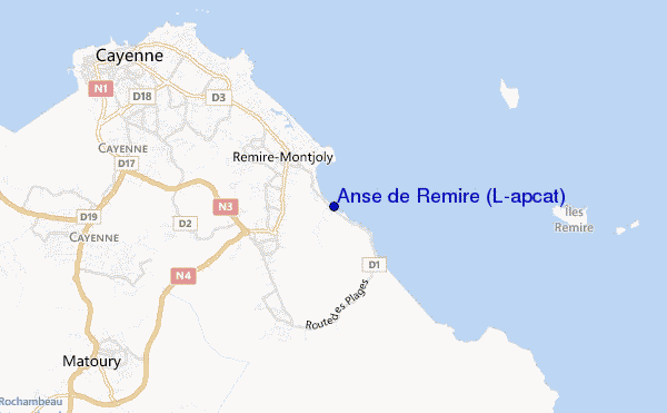 mapa de localização de Anse de Rémire (L'apcat)