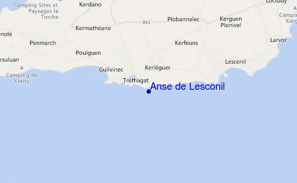 mapa de localização de Anse de Lesconil