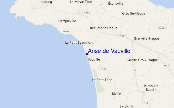 mapa de localização de Anse de Vauville