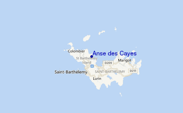 mapa de localização de Anse des Cayes