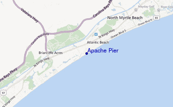 mapa de localização de Apache Pier