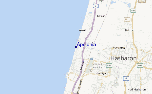 mapa de localização de Apolonia