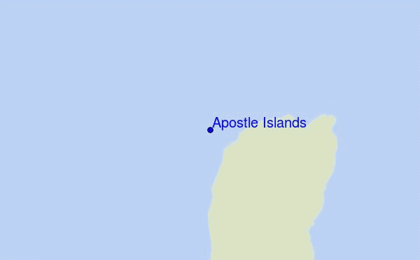 mapa de localização de Apostle Islands