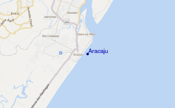 mapa de localização de Aracaju