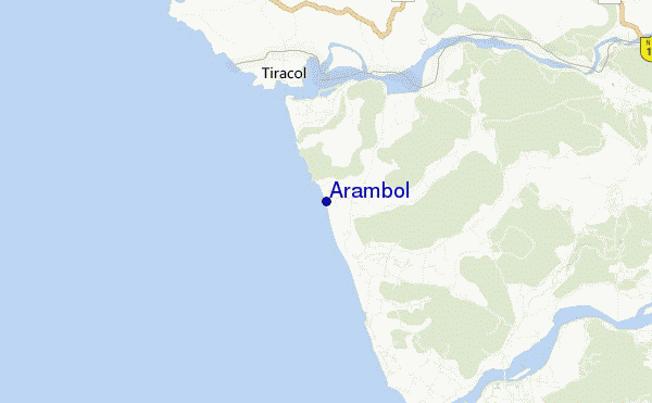 mapa de localização de Arambol