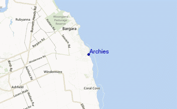 mapa de localização de Archies