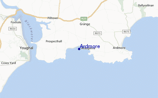 mapa de localização de Ardmore