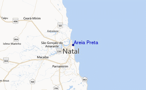 Areia Preta Location Map