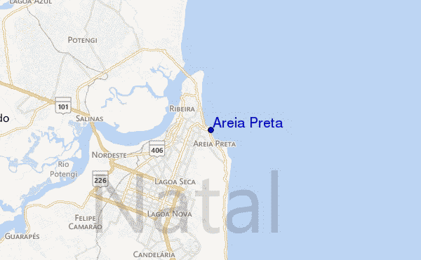 mapa de localização de Areia Preta